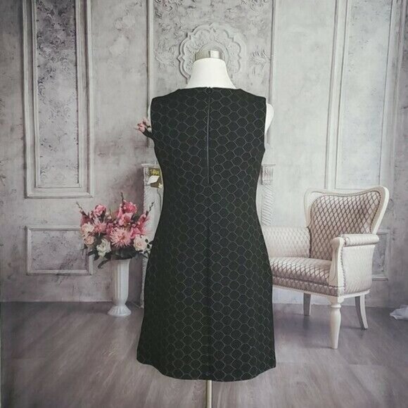 Taylor Black Sleeveless Above Knee Mini Cocktail Party Sheath Dress Size 8 NWT - Picture 7 of 11